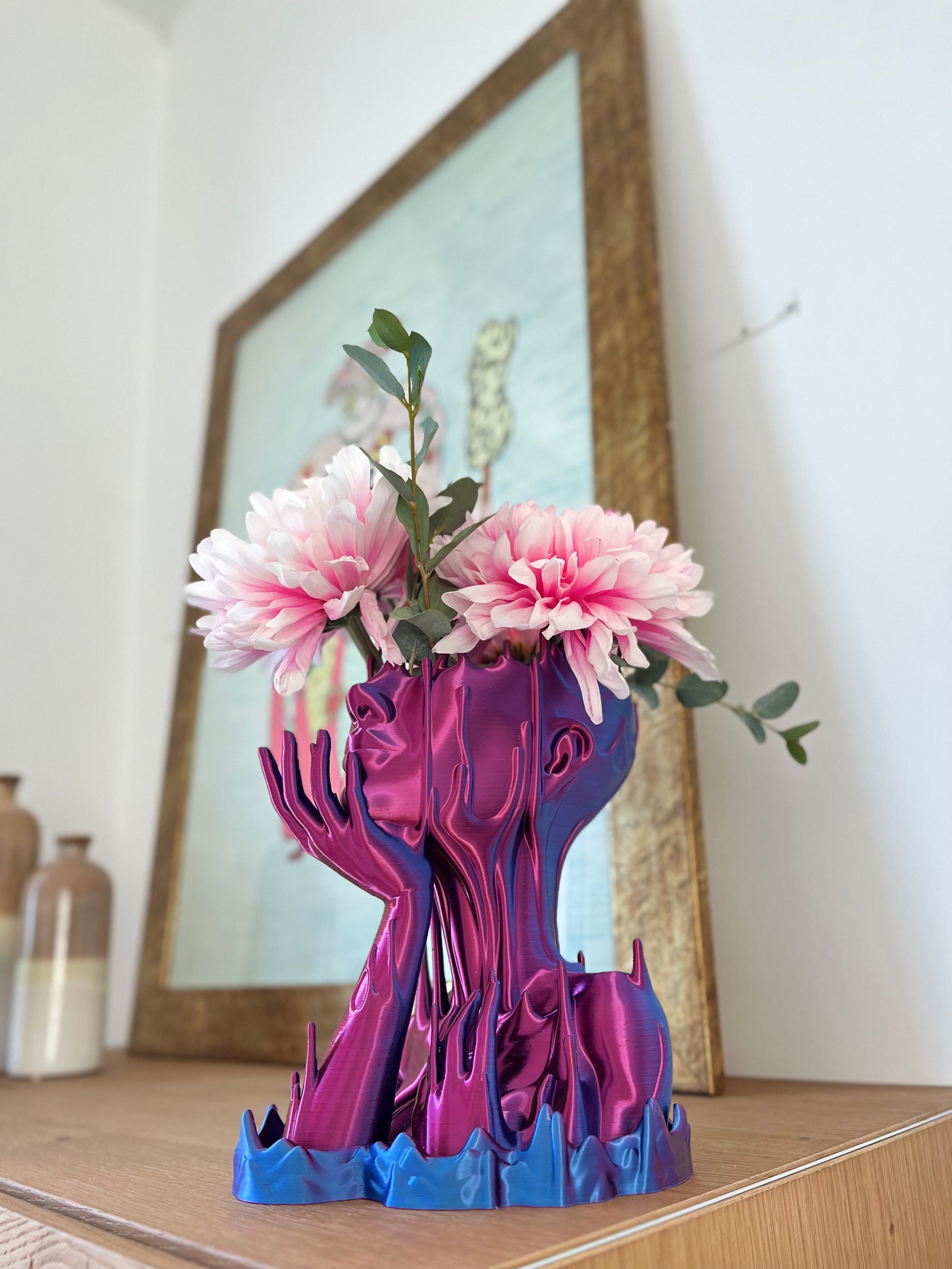 pla bioplastic 3D print eco friendly home decoration vases flowers 